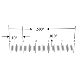 Reticle Ruler 0.500 Inch 50 Divisions Reticle Ruler 0.500 Inch 50 Divisions