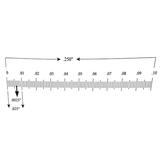 Reticle Ruler 0.250 Inch 100 Divisions Reticle Ruler 0.250 Inch 100 Divisions