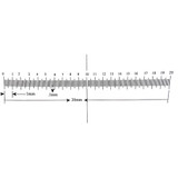 Reticle Ruler 20mm 200 Divisions Crossline Reticle Ruler 20mm 200 Divisions Crossline