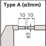Mitutoyo Digimatic 10mm Spline Micrometer 3-4" / 76.2-101.6mm Mitutoyo Digimatic 10mm Spline Micrometer 3-4" / 76.2-101.6mm