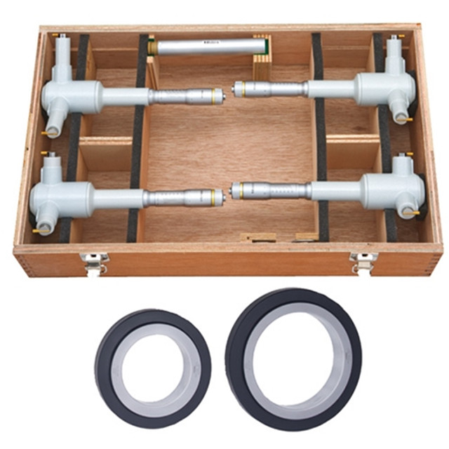 Mitutoyo Three Point Internal Micrometer Holtest Set 100-200mm Mitutoyo Three Point Internal Micrometer Holtest Set 100-200mm