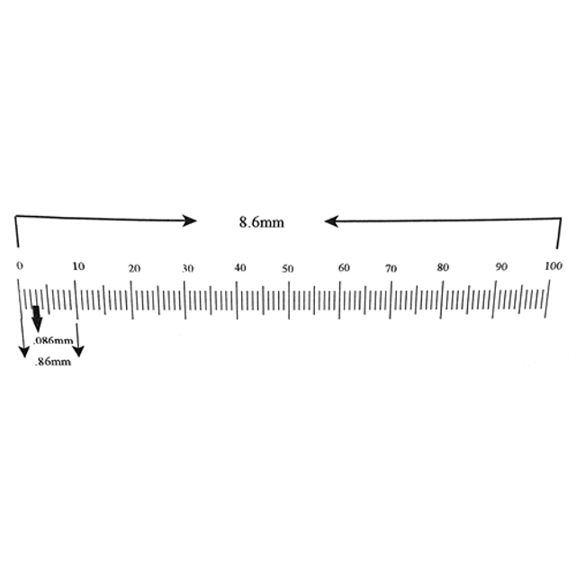 Reticle Ruler 8.6mm 100 Divisions