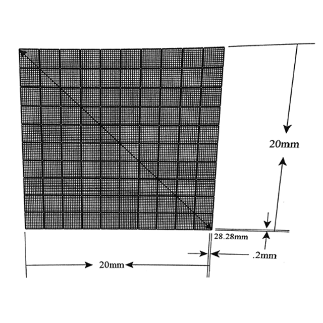 Reticle Grid 20mm Squares 10,000 Total Reticle Grid 20mm Squares 10,000 Total