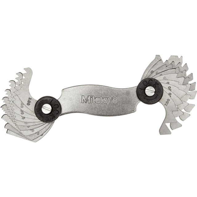 Mitutoyo Metric Screw Pitch Gage 0.4-7mm 18 Leaves