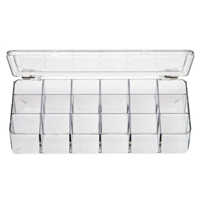 Partitioned 18 Compartment Rectangular Box 11" x 6.75"