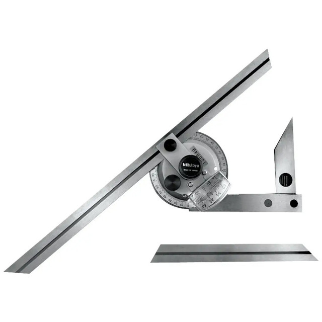 Mitutoyo bevel protractor with 150mm and 300mm blade