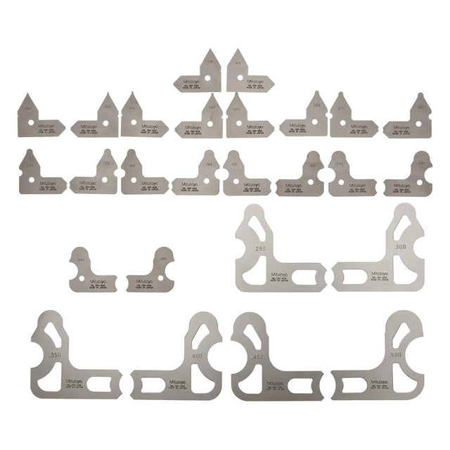 Radius Gage Set with 26 Leaves