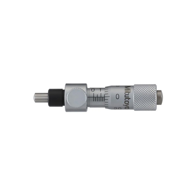 Mitutoyo Locking-Screw Measuring Micrometer Head 0-0.25" Spherical Spindle with plain stem