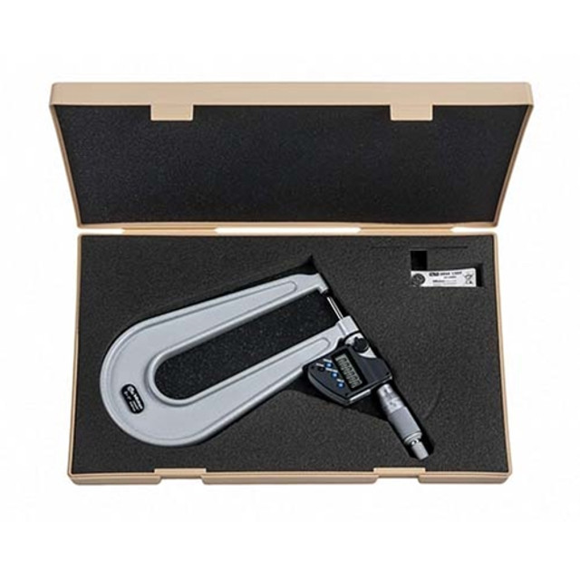 Mitutoyo Digital Sheet Metal Micrometer 0-1" / 0-25.4mm Spherical Anvil Flat Spindle Mitutoyo Digital Sheet Metal Micrometer 0-1" / 0-25.4mm Spherical Anvil Flat Spindle