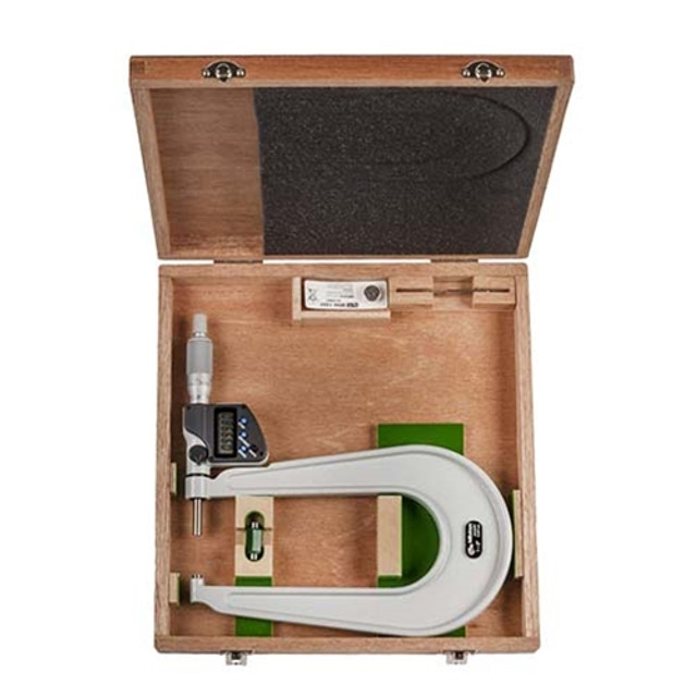 Mitutoyo Digital Sheet Metal Micrometer 1-2" / 25.4-50.8mm Flat Anvil and Spindle