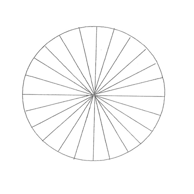 Reticle Cross-Line with 15 Degree Angles Reticle Cross-Line with 15 Degree Angles