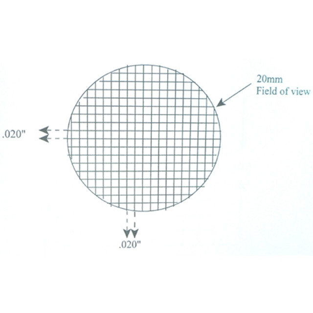 Reticle Grid 0.020 Inch Squares Over 20mm Field of View Reticle Grid 0.020 Inch Squares Over 20mm Field of View