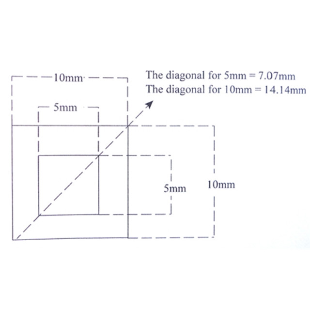 Reticle 2 Concentric Squares 5mm and 10mm Reticle 2 Concentric Squares 5mm and 10mm