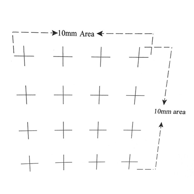 Reticle Point Cross Array 16 Crosses Reticle Point Cross Array 16 Crosses