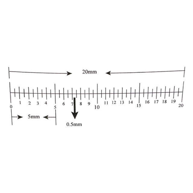 Reticle Ruler 20mm 40 Divisions Reticle Ruler 20mm 40 Divisions