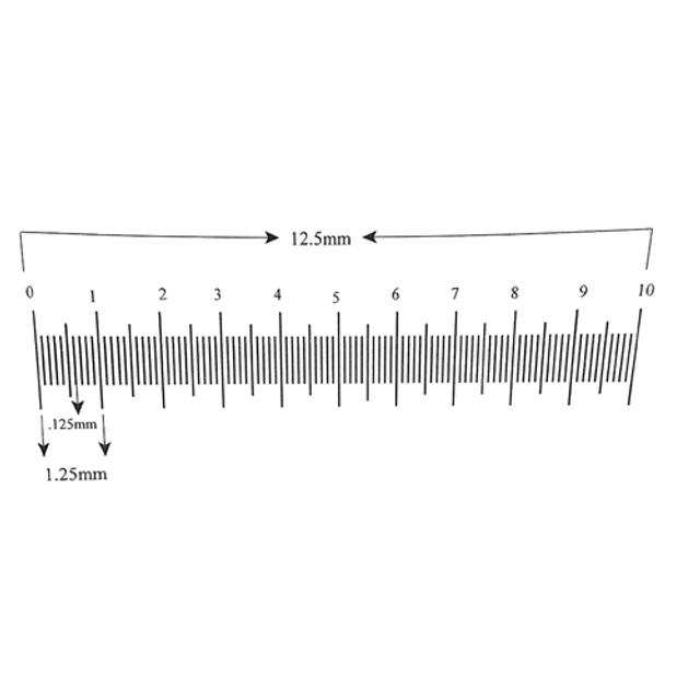 Reticle Ruler 12.5mm 100 Divisions Reticle Ruler 12.5mm 100 Divisions
