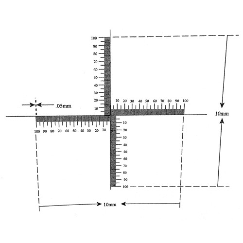 KR604 Pinwheel Reticle 10mm 200 Divisions