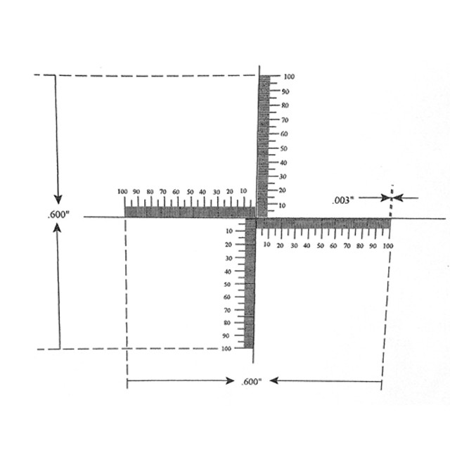 Reticle Pinwheel 0.600 Inch 200 Divisions
