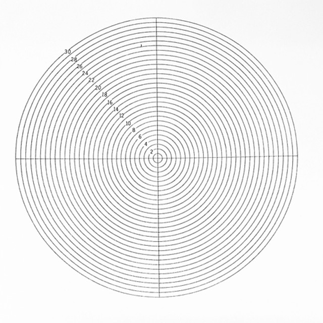 Reticle 30 Concentric Circles 0.020 - 0.600 Inch Reticle 30 Concentric Circles 0.020 - 0.600 Inch