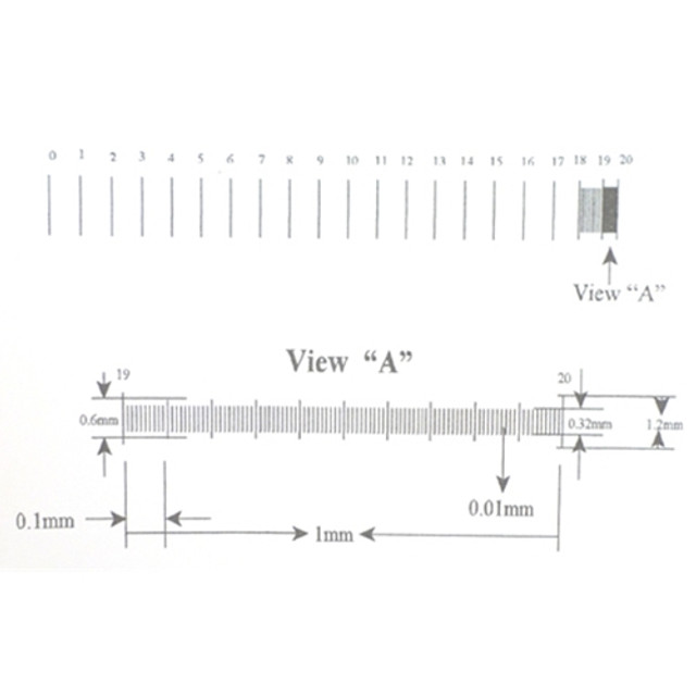 Stage Micrometer 20mm KR870 for Reflected light Stage Micrometer 20mm KR870 for Reflected light