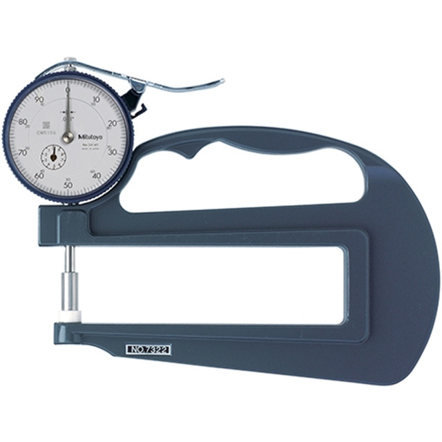 Mitutoyo Flat Anvil Dial Thickness Gage 0-1" Deep Throat Mitutoyo Flat Anvil Dial Thickness Gage 0-1" Deep Throat