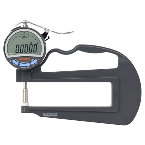 Mitutoyo 547-320A Flat Anvil Digital Deep Throat Thickness Gage 0