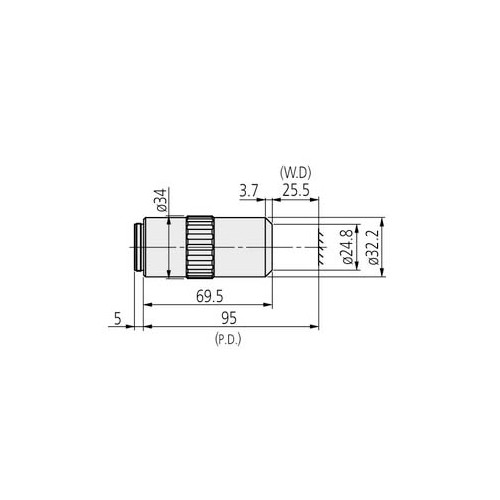 Mitutoyo M Plan Apo HR 5x LWD Objective 378-787-4
