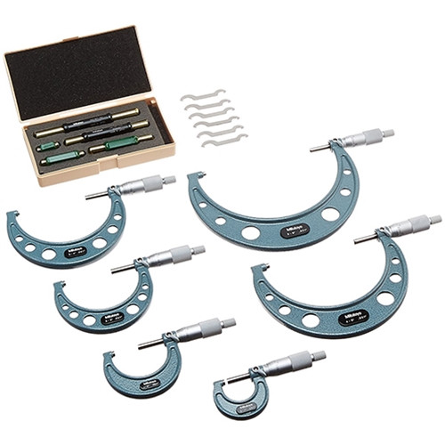 みーー Mitutoyo 103-904-10 Vernier Outside Micrometer 6-Piece Set