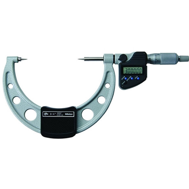 Mitutoyo Digimatic 15 Degree Point Micrometer 3-4" / 76.2-101.6mm Mitutoyo Digimatic 15 Degree Point Micrometer 3-4" / 76.2-101.6mm
