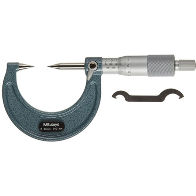 Mitutoyo Vernier 30 Degree Carbide Tip Point Micrometer 0-25mm Mitutoyo Vernier 30 Degree Carbide Tip Point Micrometer 0-25mm