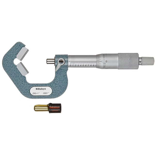 Mitutoyo V-Anvil 5 Flutes Micrometer 0.09-1" Mitutoyo V-Anvil 5 Flutes Micrometer 0.09-1"