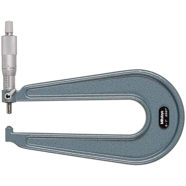 Mitutoyo Vernier Sheet Metal Micrometer 0-1" Spherical Anvil and Spindle Mitutoyo Vernier Sheet Metal Micrometer 0-1" Spherical Anvil and Spindle
