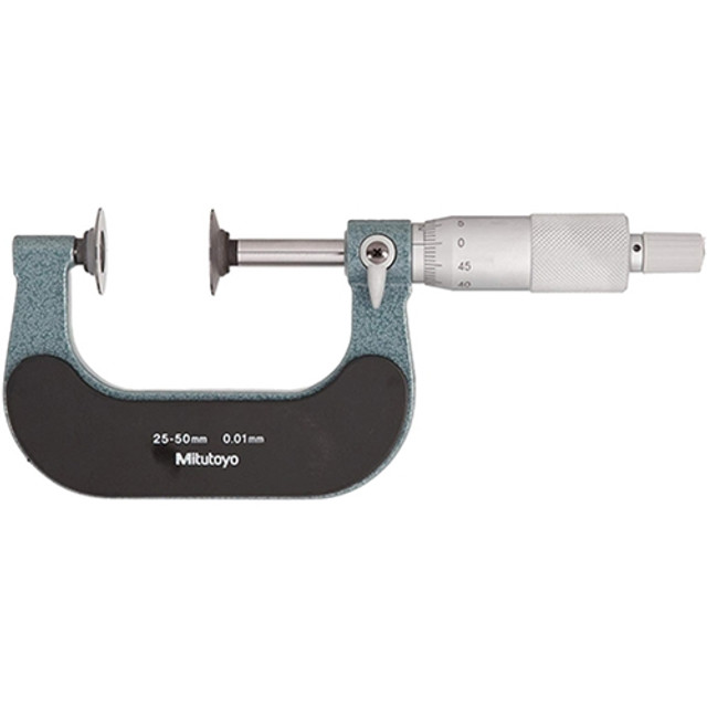 Mitutoyo Vernier Disk Micrometer 25-50mm with Carbide Tips Mitutoyo Vernier Disk Micrometer 25-50mm with Carbide Tips