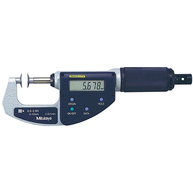 Mitutoyo Digital Disk Micrometer 0-15mm Quickmike Adjustable Measuring Force