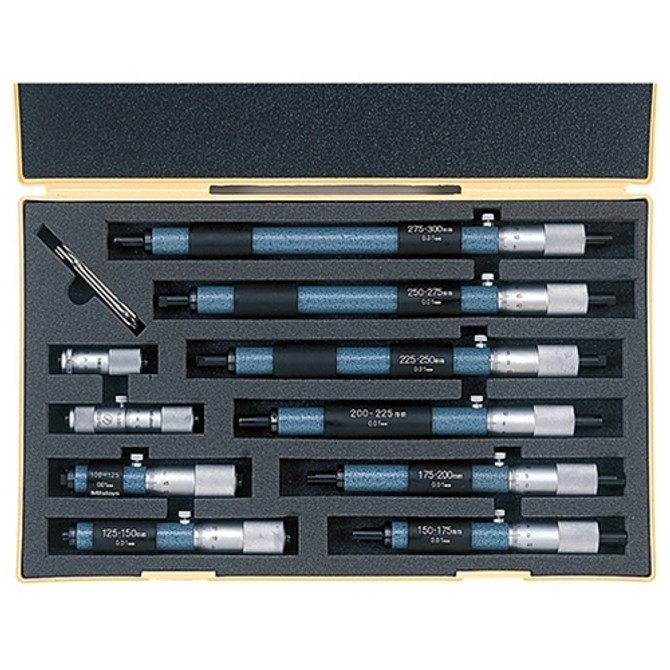 Mitutoyo Tubular Inside Micrometer Set Single Rod 50-300mm