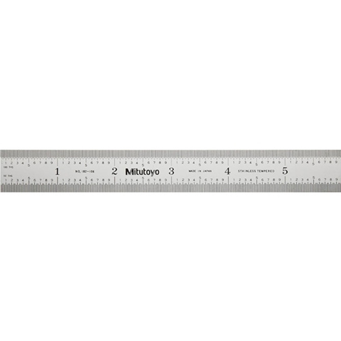 Mitutoyo Wide Rigid Steel Rule 6" / 150mm