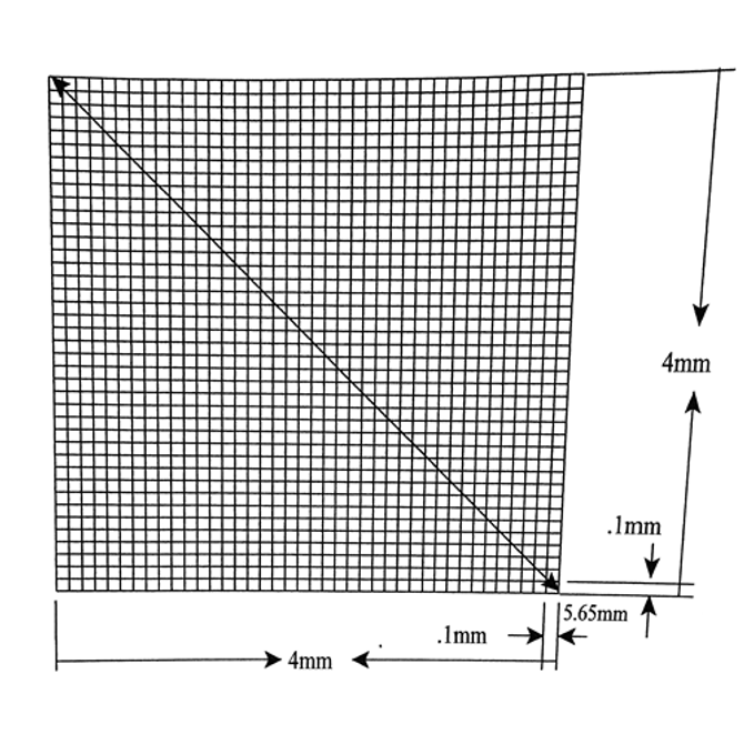 Reticle Grid 4mm Squares 1,600 Total