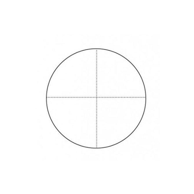 Reticle Cross-Line with Dotted Lines, 19mm Diameter
