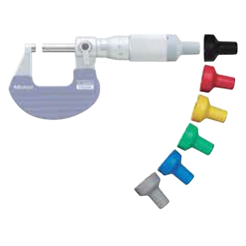 Color speeder for ratchet thimble micrometers.