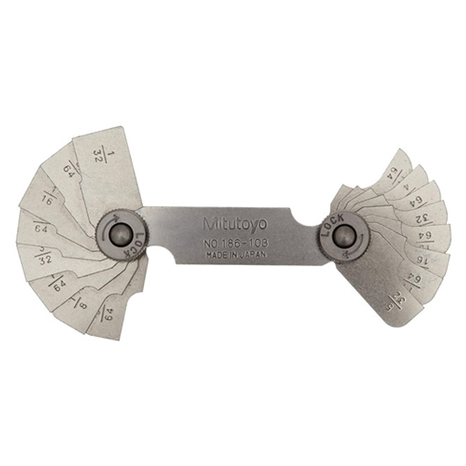 Mitutoyo Radius Gage 1/32 - 17/64 Inch
