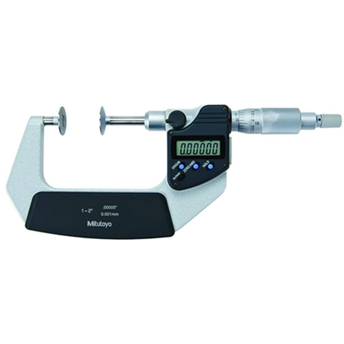 Mitutoyo Digital Disk Non-Rotating Micrometer 1-2" or 25.4-50.8mm