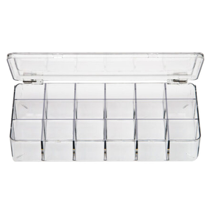 Partitioned 18 Compartment Rectangular Box 11" x 6.75"