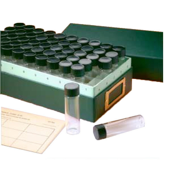 Glass Vial Storage Box Poly Seal 8 Dram Vials