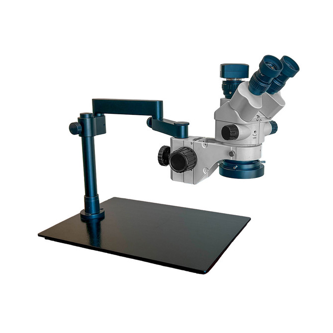S6 Digital Articulated Arm Stereo Zoom LED Microscope 7x-45x