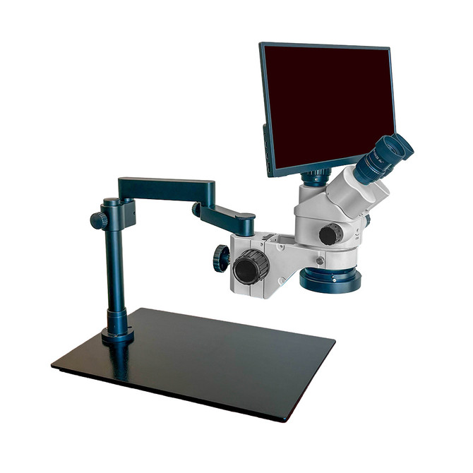 Richter Optica S6 LCD Articulated Arm Stereo Zoom LED Microscope 7x-45x