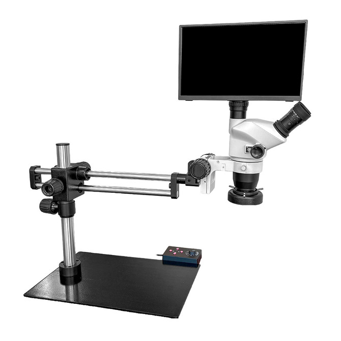FZ8LCD-BBRB Ball Bearing Boom Stereo Digital Zoom Microscope