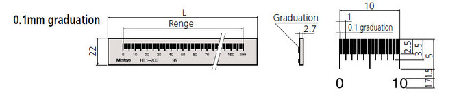 0.1mm Graduation Dimensions