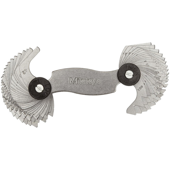 Mitutoyo Metric and Unified Screw Pitch Gage 0.4-7mm / 4-42 TPI