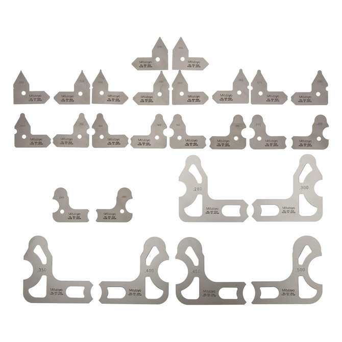 Radius Gage Set with 26 Leaves
