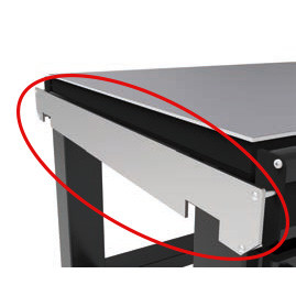 Side Rails for Vibration Isolation Workstation